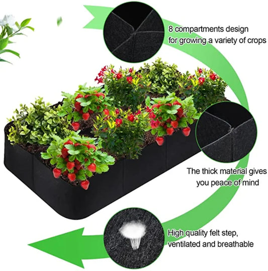 Multi-Grid Felt Planting Bag