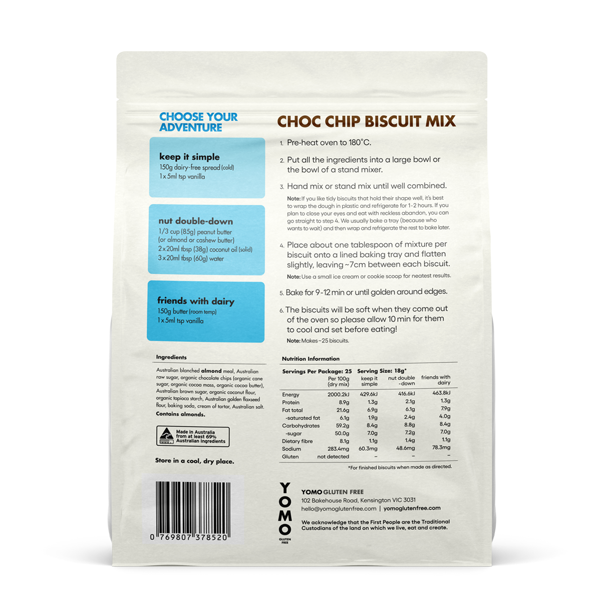 Yomo Choc Chip Biscuit Mix