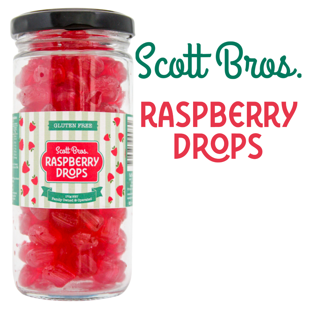 Raspberry Drops - Gluten Free Vintage Hard Candy!