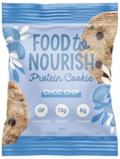 Food to Nourish Protein Cookie Choc Chip 60g - Gluten Free