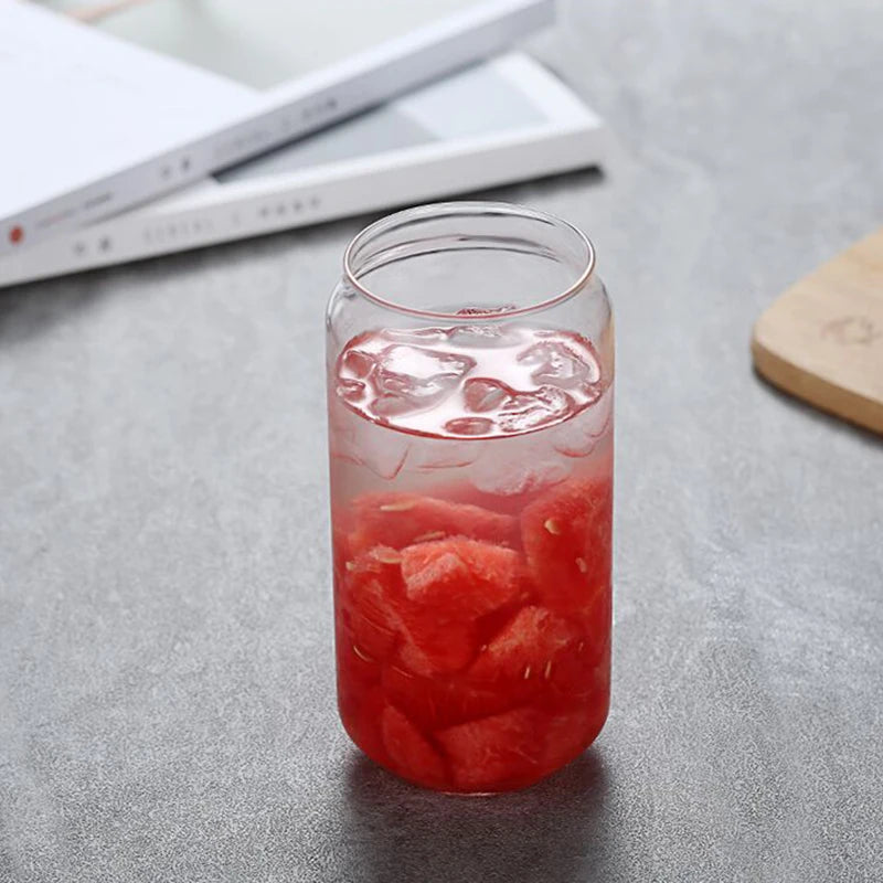 Eco-Friendly Glass Mug Set: Bamboo Lid and Glass Straw