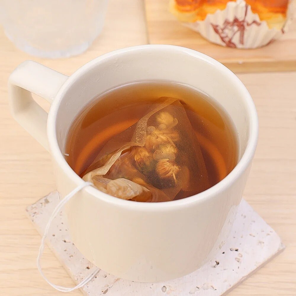 Biodegradable Disposable Teabags with Drawstring