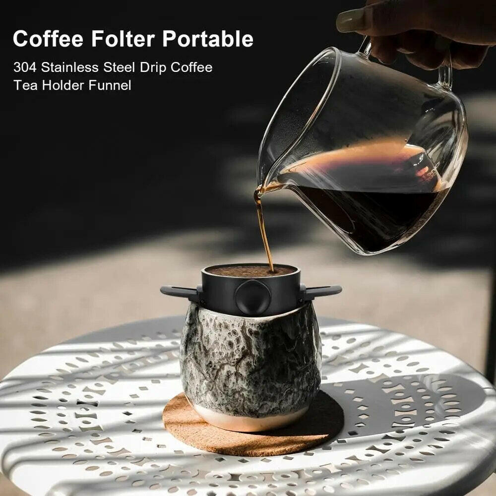 Portable Coffee Filter: Collapsible, Reusable Tea & Coffee Dripper.