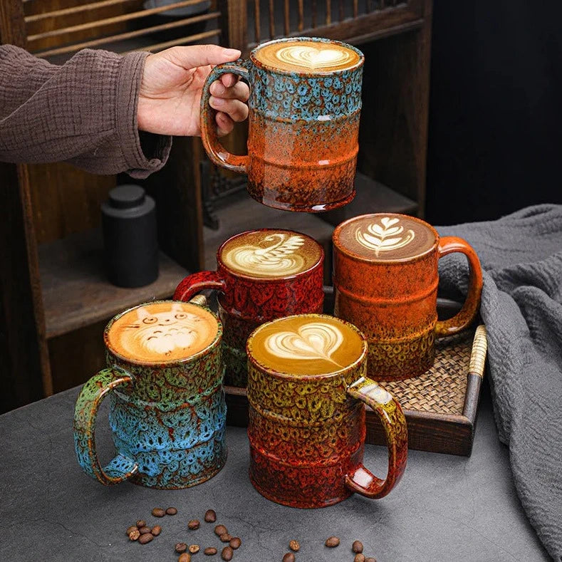 Vibrant Barrel Mugs