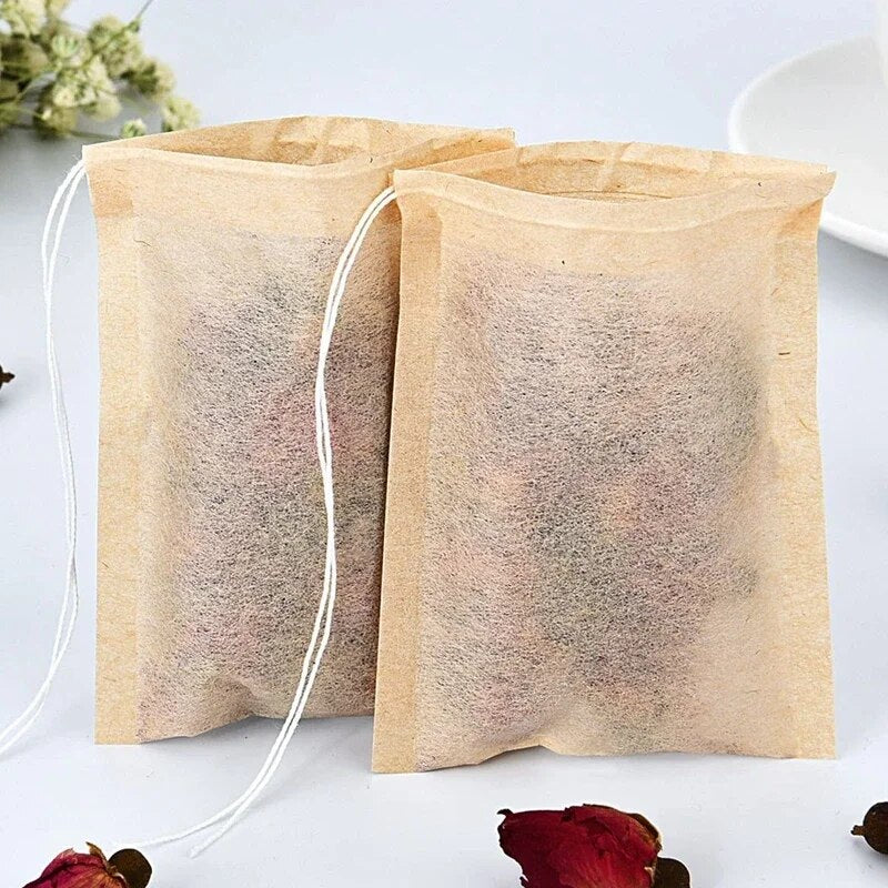 Biodegradable Disposable Teabags with Drawstring