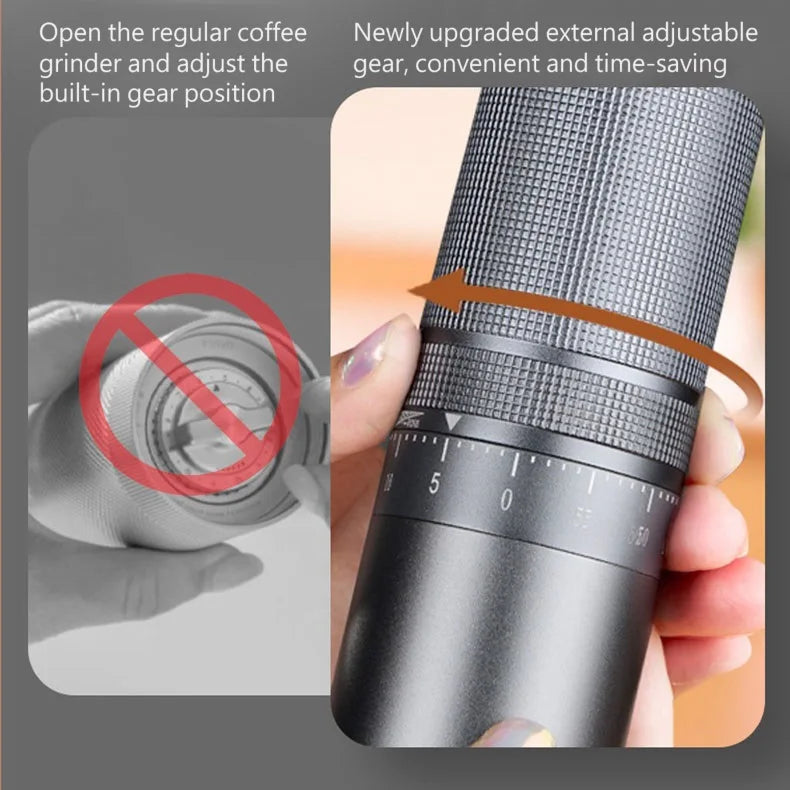 Portable Manual Coffee Grinder CNC Stainless Steel Mill