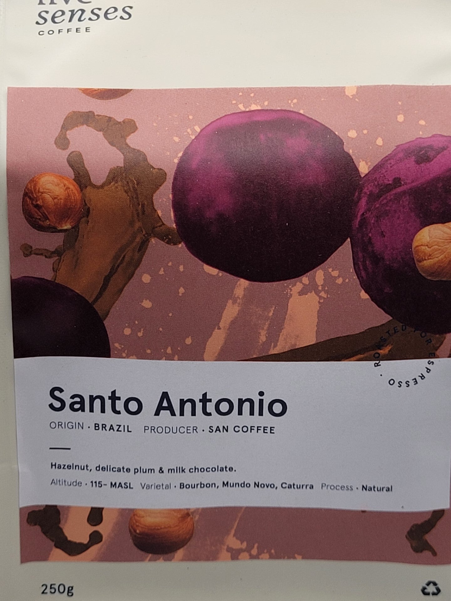 Five Senses - Santo Antonio Coffee Beans 250g